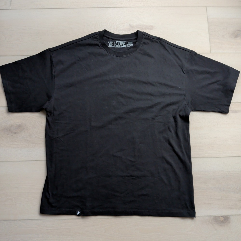 Cove USA Die On Empty T-Shirt Men XL Heavyweight Black Cotton Boxy Drop Shoulder